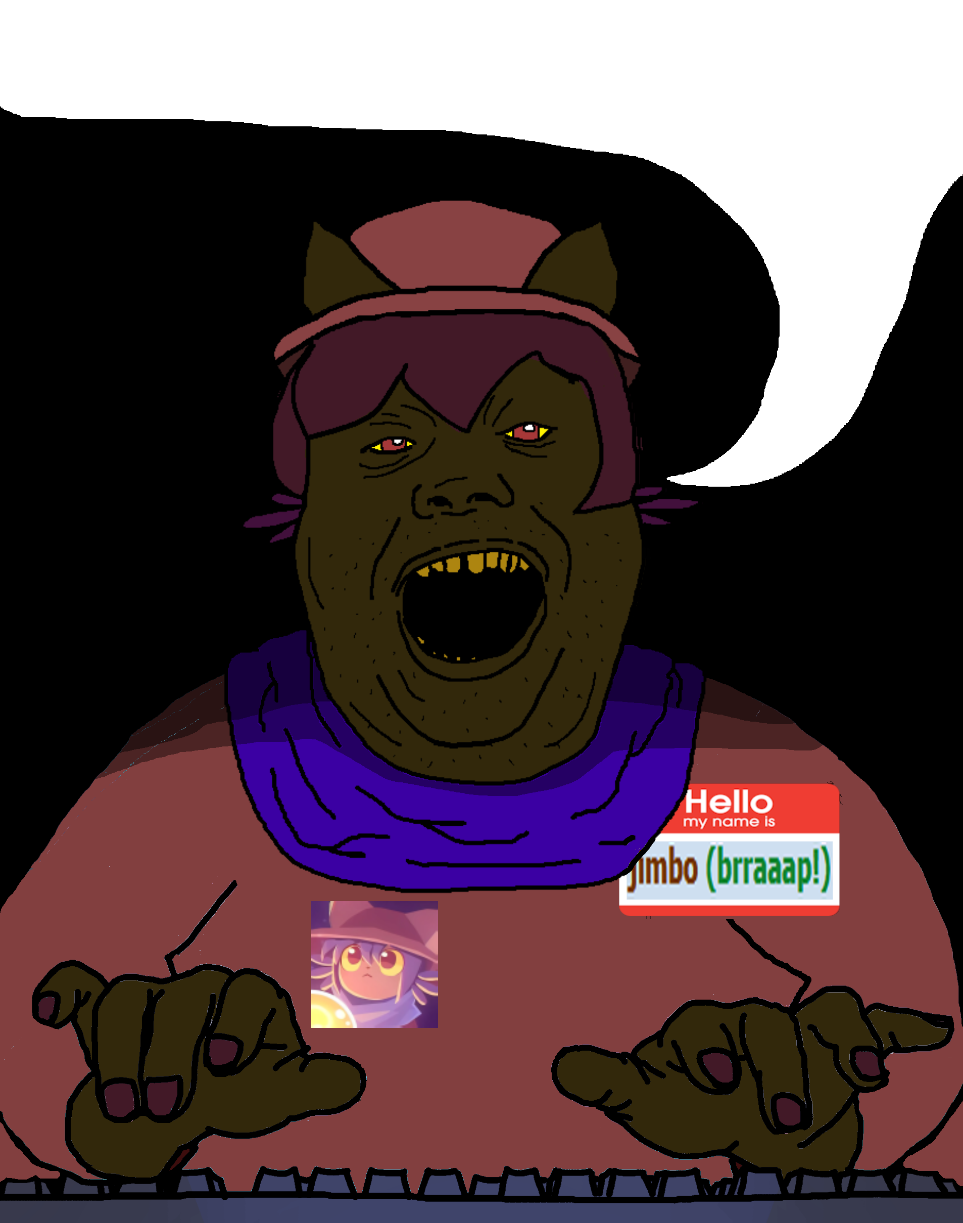 alicia, badge, black background, black skin, brown skin, cat ears, closed mouth, clothes, ear, ears
