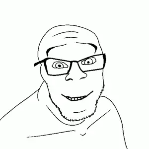 feraljak, animated, glasses, horror, jumpscare, open mouth, scary, smile, soyjak, stubble