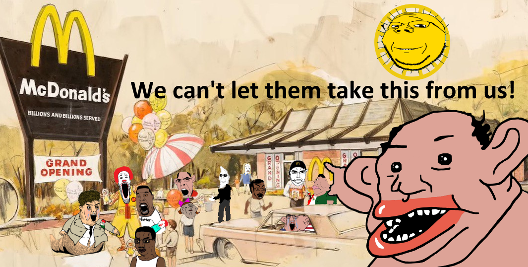 wojak, chudjak, cobson, gapejak, markiplier soyjak, meximutt, two pointing soyjaks, amerimutt, american food, americana