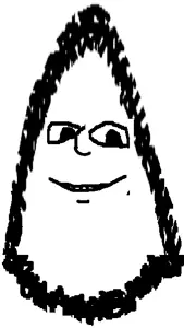impish soyak ears, gagagagaga, ishish soyak ears, distorted, hairy, small nose, smile, triangle, weird