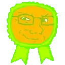 soyak, yt emote jaks, award, emoticon, glasses, gold, nose, smile, smirk, smug