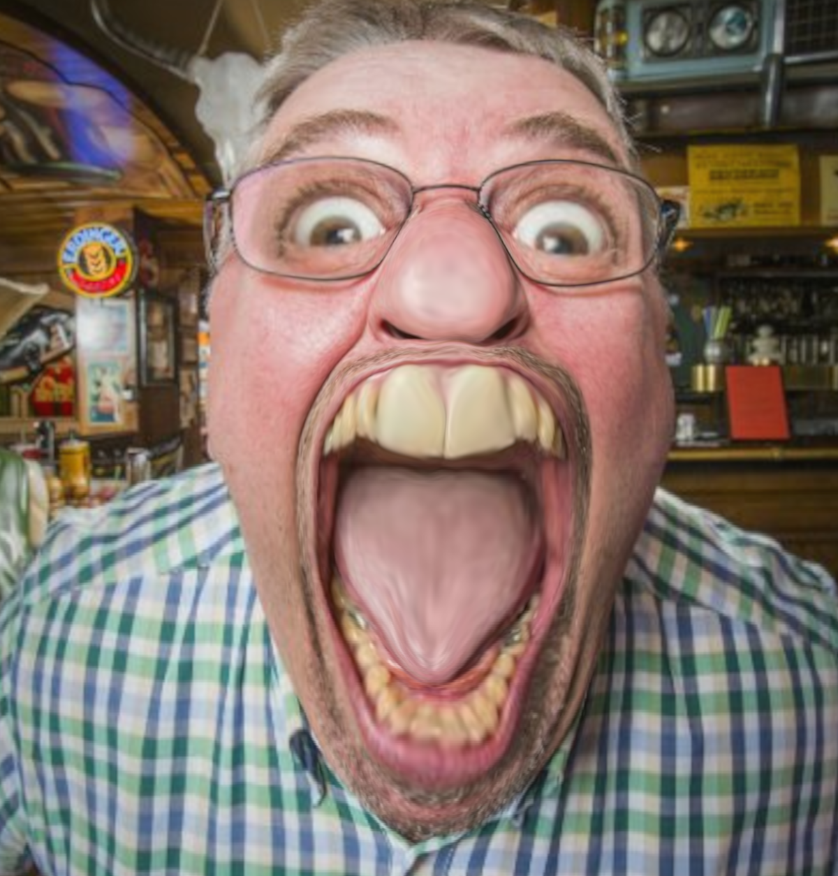 bernd, irl soyjaks, bernd schmidt, big eyes, big nose, brown eyes, buck teeth, deformed, distorted, edited