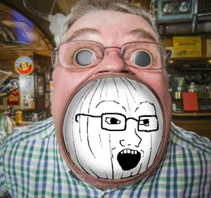 bernd, soyak, oh my god she is so attractive, irl soyjaks, bernd schmidt, deformed, distorted, eating, eyebrows, glasses