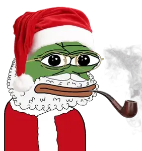 pepe, amphibian, animal, christmas, closed mouth, clothes, coat, frog, glasses, green skin