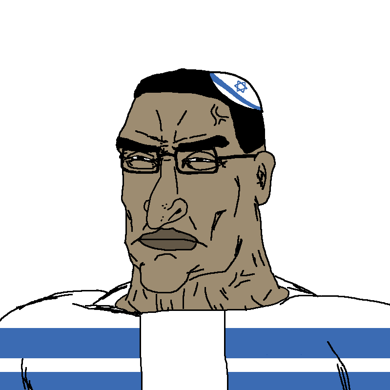 chudjak, perceptive chud, yehudyakim, brown skin, buff, bushy eyebrows, closed mouth, clothes, ear, glasses