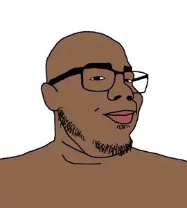 unknown, black skin, glasses, gooner, nigger, smirk, stubble