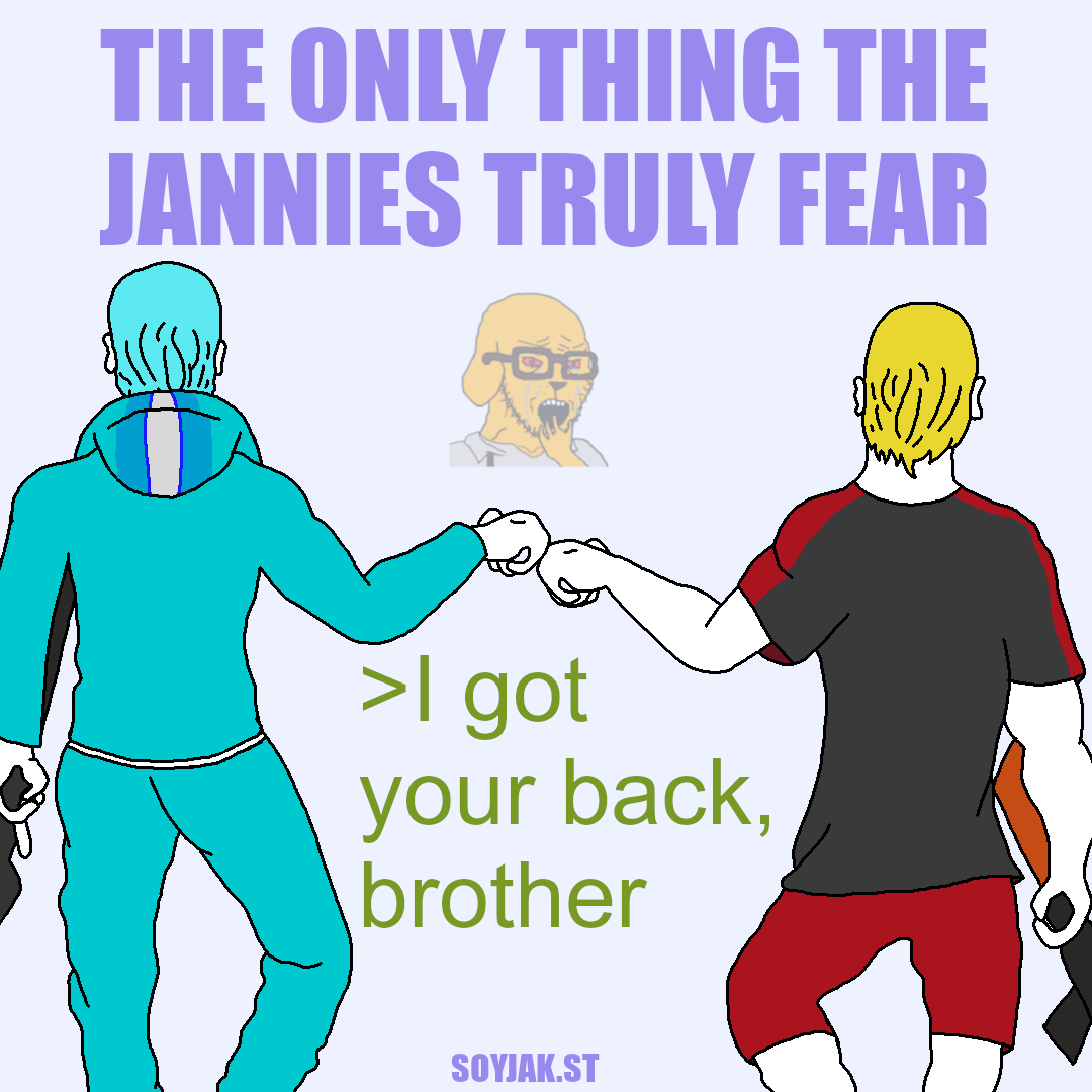 nate higgers, soyak, natejak, 3soyjaks, alliance, animal, arm, back, blonde hair, blue background
