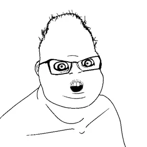 feraljak, ishish feraljak, beard, crazed, glasses, looking at you, stubble, torso, upside down, white background
