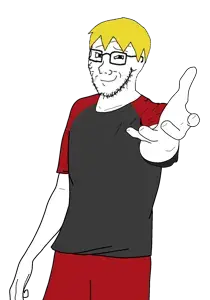 nate higgers, soyak, natejak, arm, blonde hair, closed mouth, glasses, hair, half body, hands