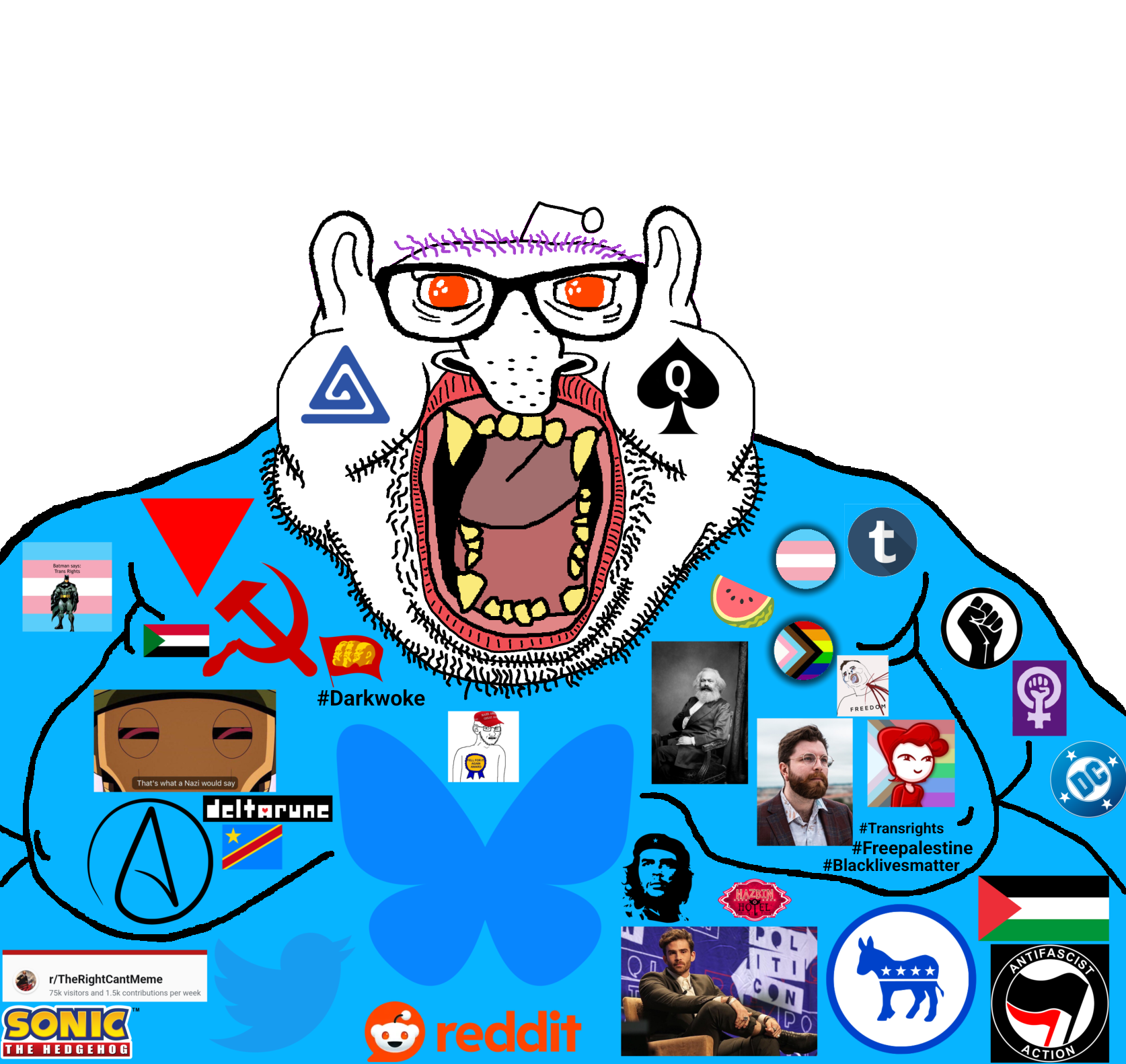 sonic the hedgehog, brandon, meximutt, monkeyjak, soyak, branigger, brankey, meximutt front2, antenna, antifa