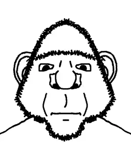impish, impish soyak ears, ishish soyak ears, front view, hair, hairy, imp, neutral, stubble, unibrow