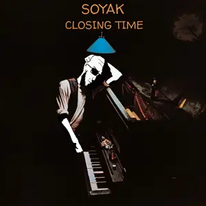 soyak, album cover, arm, background, closed eyes, closed mouth, glasses, music, piano, shadow
