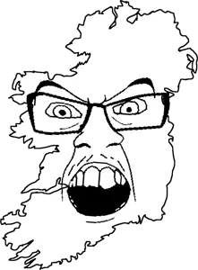 feraljak, mapjaks, glasses, ireland, map, mouth, teeth