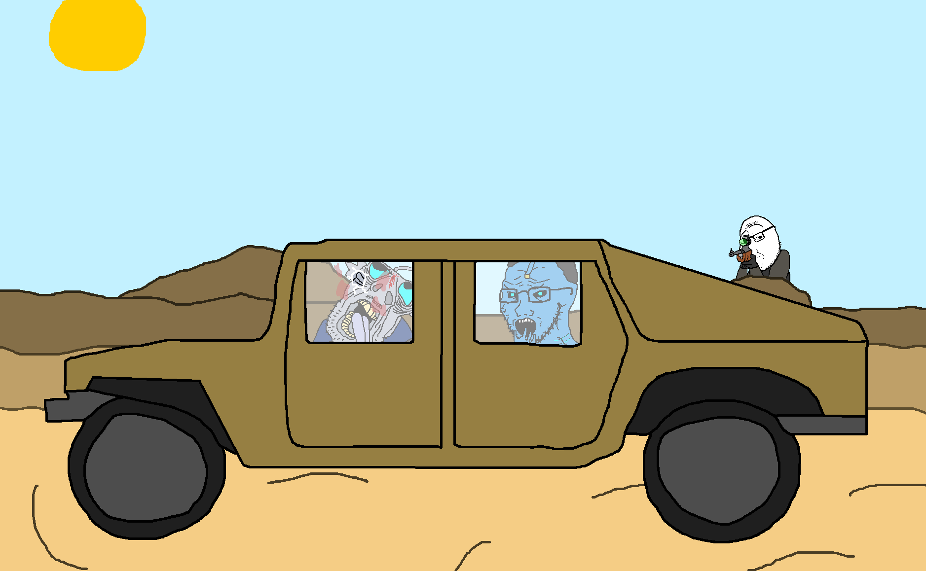 bernd, smugjak, soyak, brunetto, crying soyak2, 3soyjaks, angler fish, angler lure, animal, blood