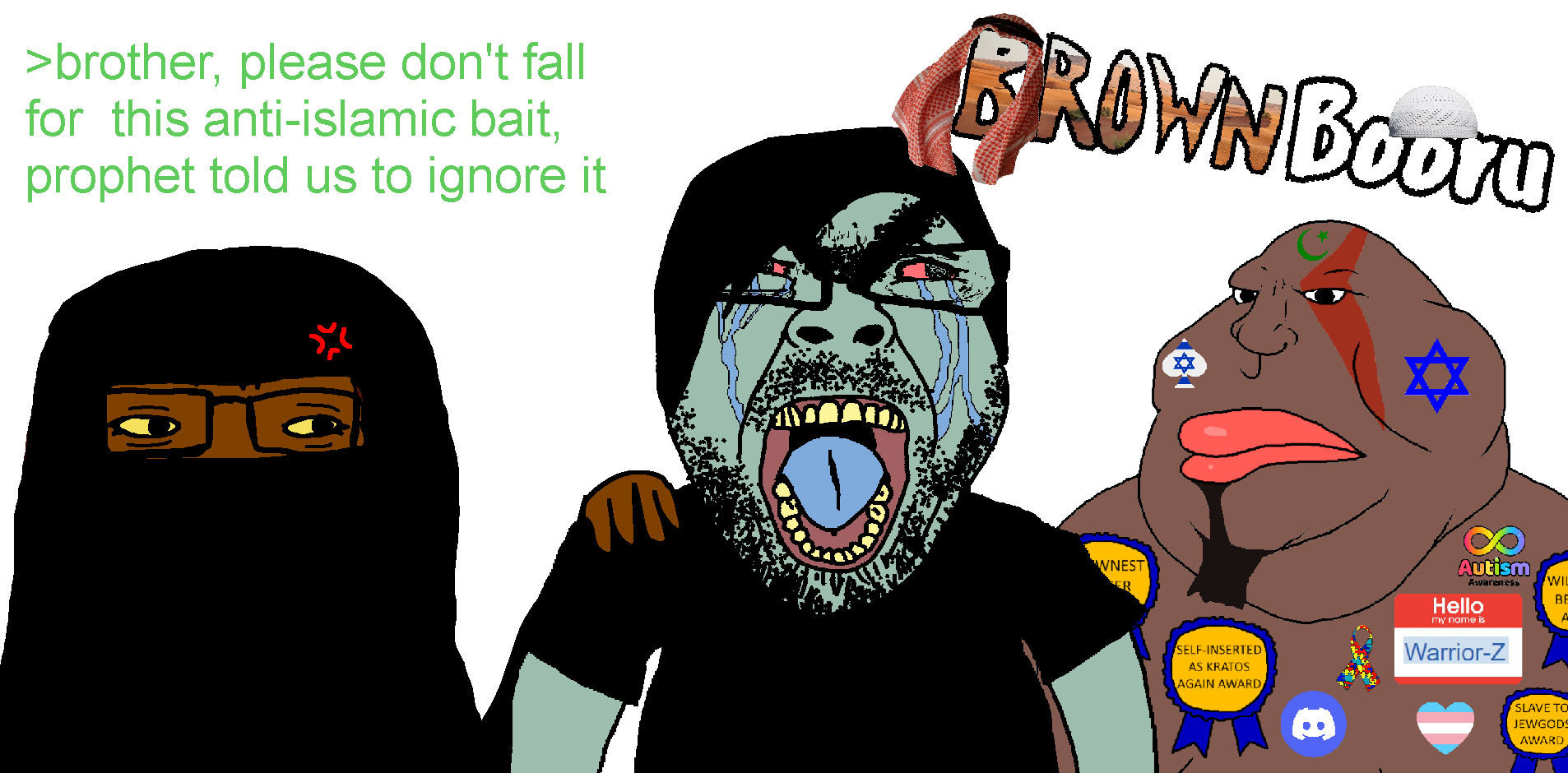 kratos, bernd, cryboy soyjak, markiplier soyjak, meximutt, female chudplier, female markiplier, seethejak, angry, autism