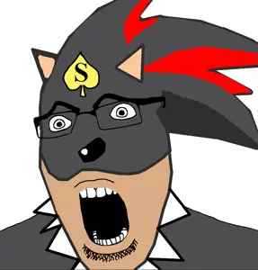 sonic the hedgehog, cobson, /v/, animal, ear, glasses, hair, open mouth, scared, sega