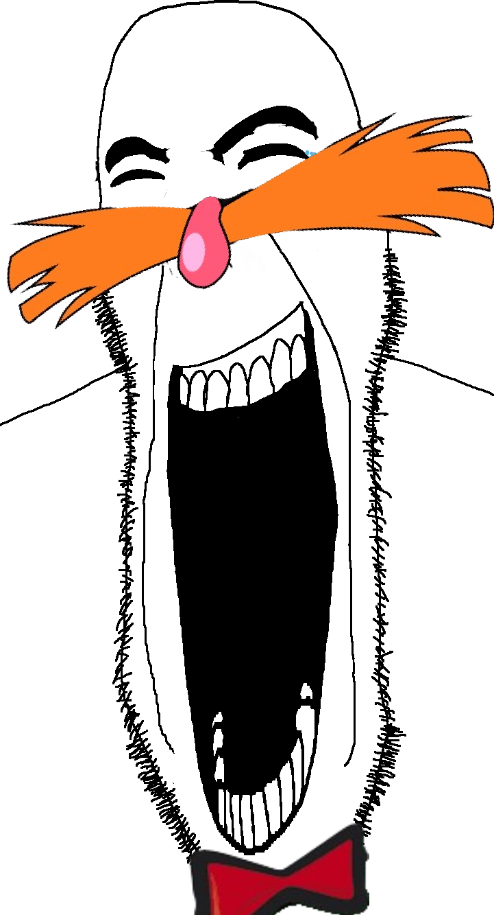 dr. eggman, sonic the hedgehog, cobson, bald, black sclera, bowtie, bushy eyebrows, closed eyes, closed mouth, crying
