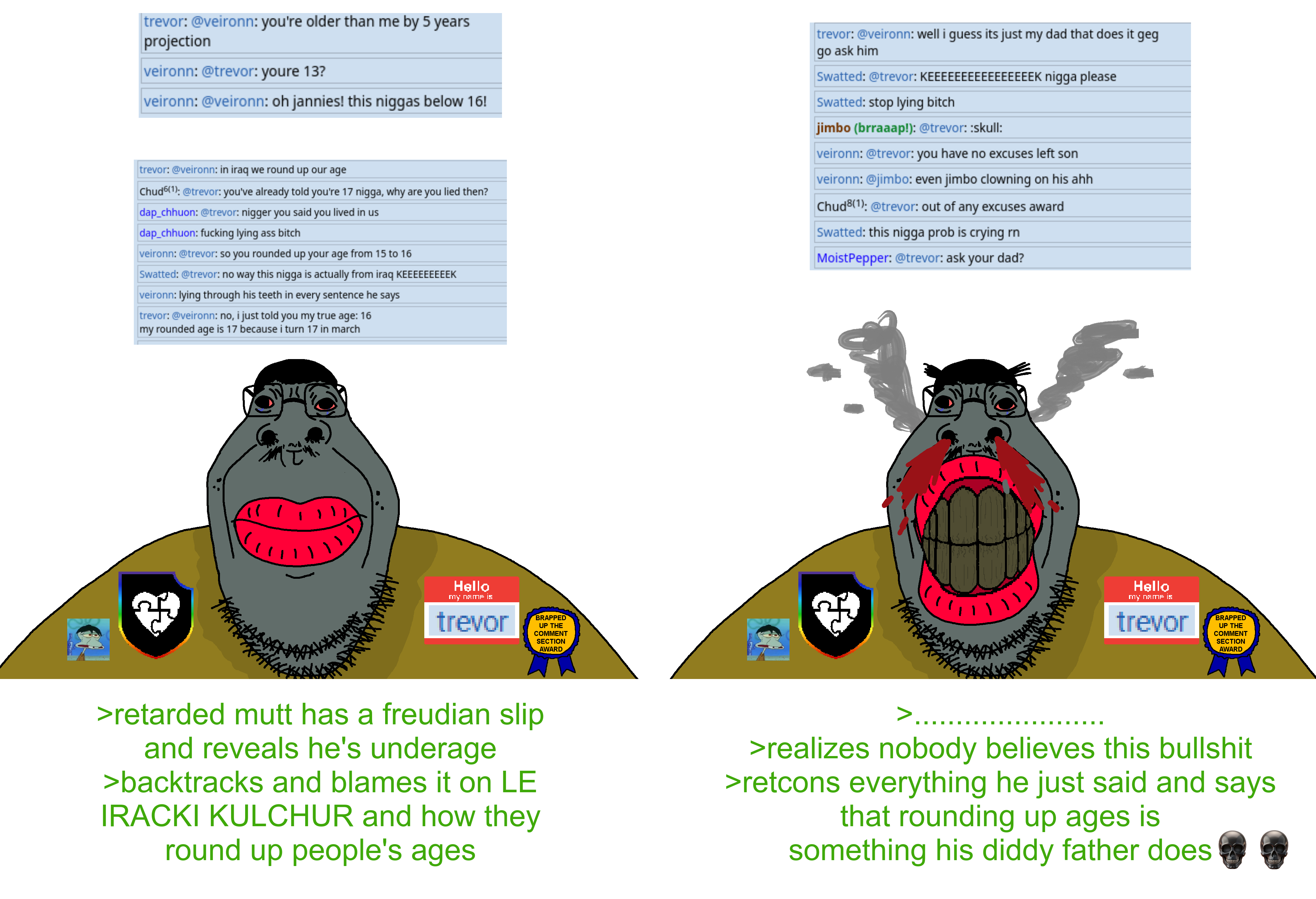 hippojak, autism, autismwaffen, award, beard, bloodshot eyes, bone, bones, clenched teeth, closed mouth