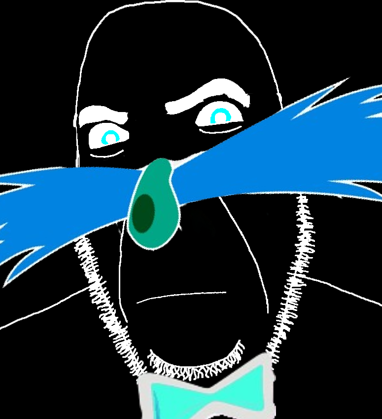 dr. eggman, sonic the hedgehog, cobson, bald, black background, blue eyes, bowtie, bushy eyebrows, closed mouth, frown