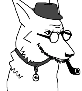 unknown, animal, closed mouth, clothes, dog, dog ear, ear, glasses, hat, nazism