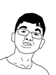 chudjak, ear, glasses, hair, looking at you