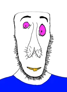 SoyBooru.com - 26073 - buck_teeth closed_mouth mr_beast mustache smile soyjak stubble variant_beastjak.png