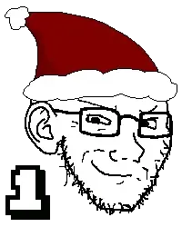 crimsonvoidhydra1488, soyak, soyak (smug), 1, animated, christmas, clothes, glasses, hat, santa hat