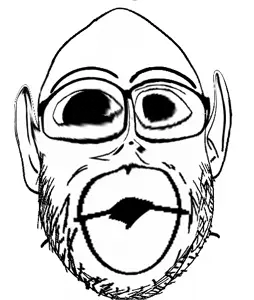 dersoylentdrinker, nojak, nogoblin, big lips, deformed, distorted, glasses, lips, looking at you, soyjak