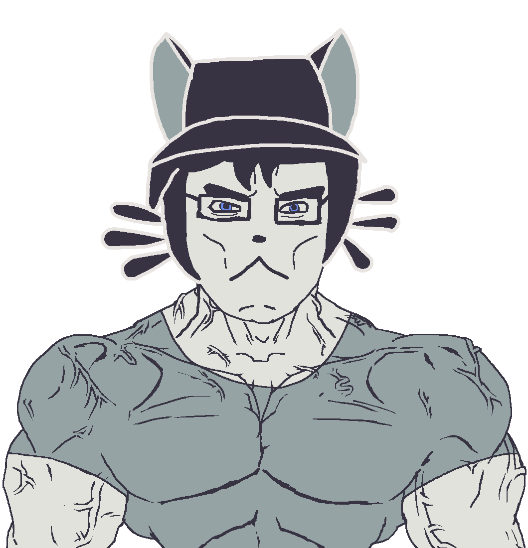 chudjak, chudjak front, muscular chud, aryan, a10 eyes, buff, clothes, hat, jimbo won, looking at you