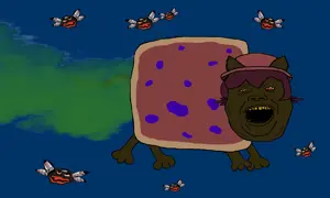 SoyBooru.com - 35067 - animal blush cat cat_ear food afrown grey_skin meme nyan_cat poptart rainbow soyjak space star subvariant_impish_meowjak variant_impish_soyak_ears whisker.png