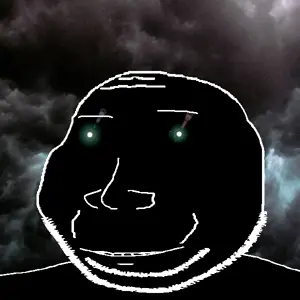 gapejak, massjak, wholesome soyjak, thougher, cloud, dark, irl background, ominous, real life, small eyes