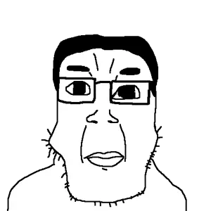 chudjak, markiplier soyjak, chudplayer, chudplier, fusionjaks, hair, stubble, uncolored skin