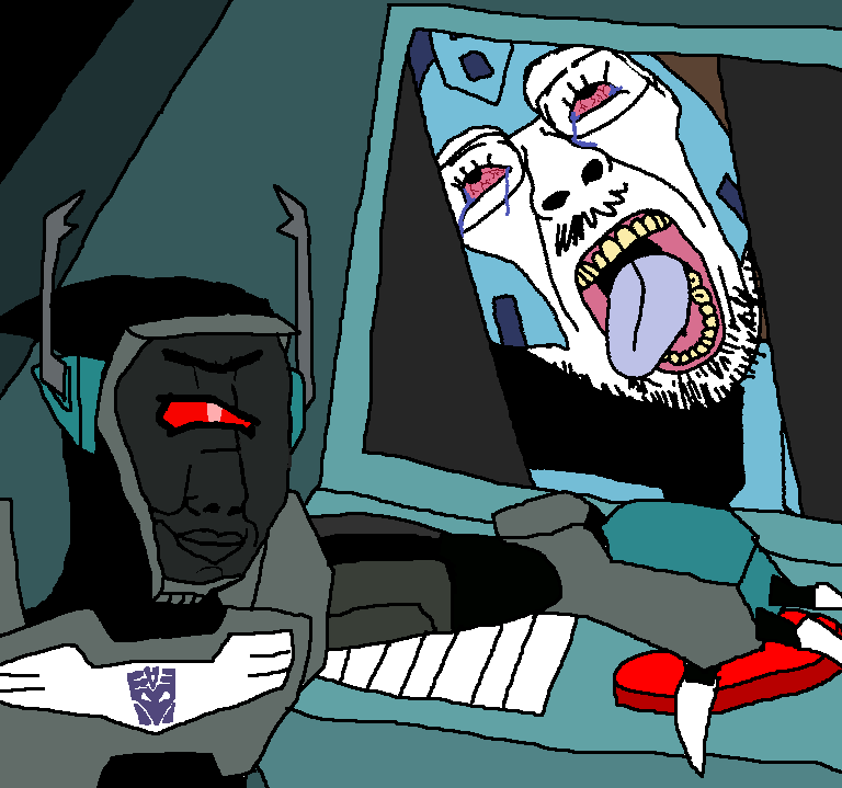 bernd, chudjak, ack, autobot, black skin, bloodshot eyes, blurr (transformers), button, cartoon, cartoon network