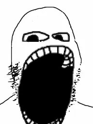 gapejak, tismjak, tismjak, animated, monochrome, no glasses, open mouth, smile, soyjak, stubble