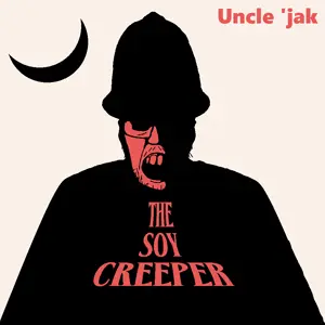 feraljak, album cover, gaping mouth, music, ominous, open mouth, open mouth, red skin, shadow, soyjak