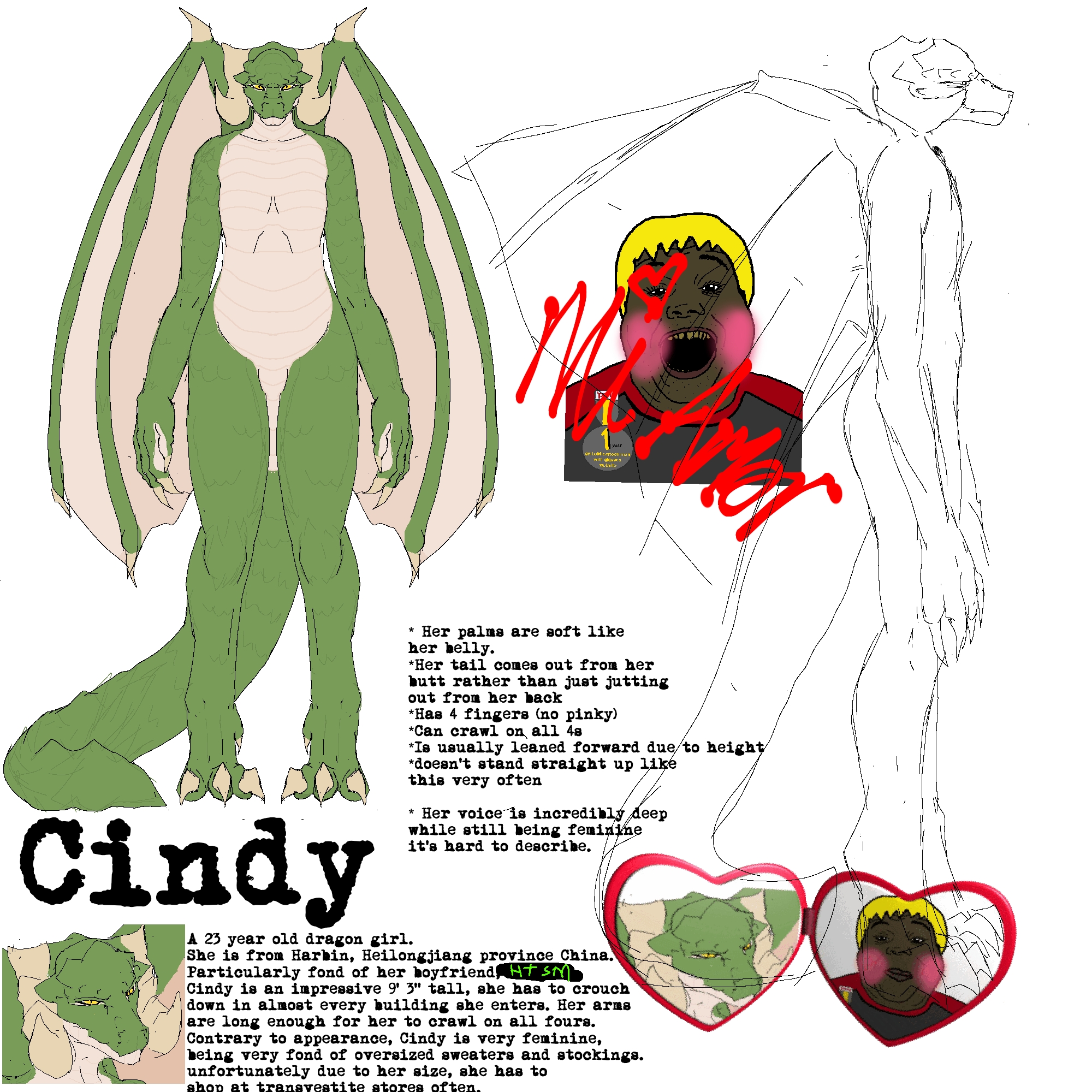 oscari, cindy, alicia, hunky twink sex machine, hunky twink sex machine, furry drawings, character sheet, china, claw, dragon