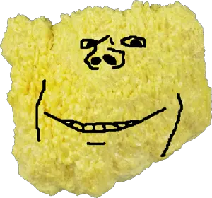 impish soyak ears, 1soyjak, brimstone, grin, looking at you, mineral, object, objectsoy, smile, stone