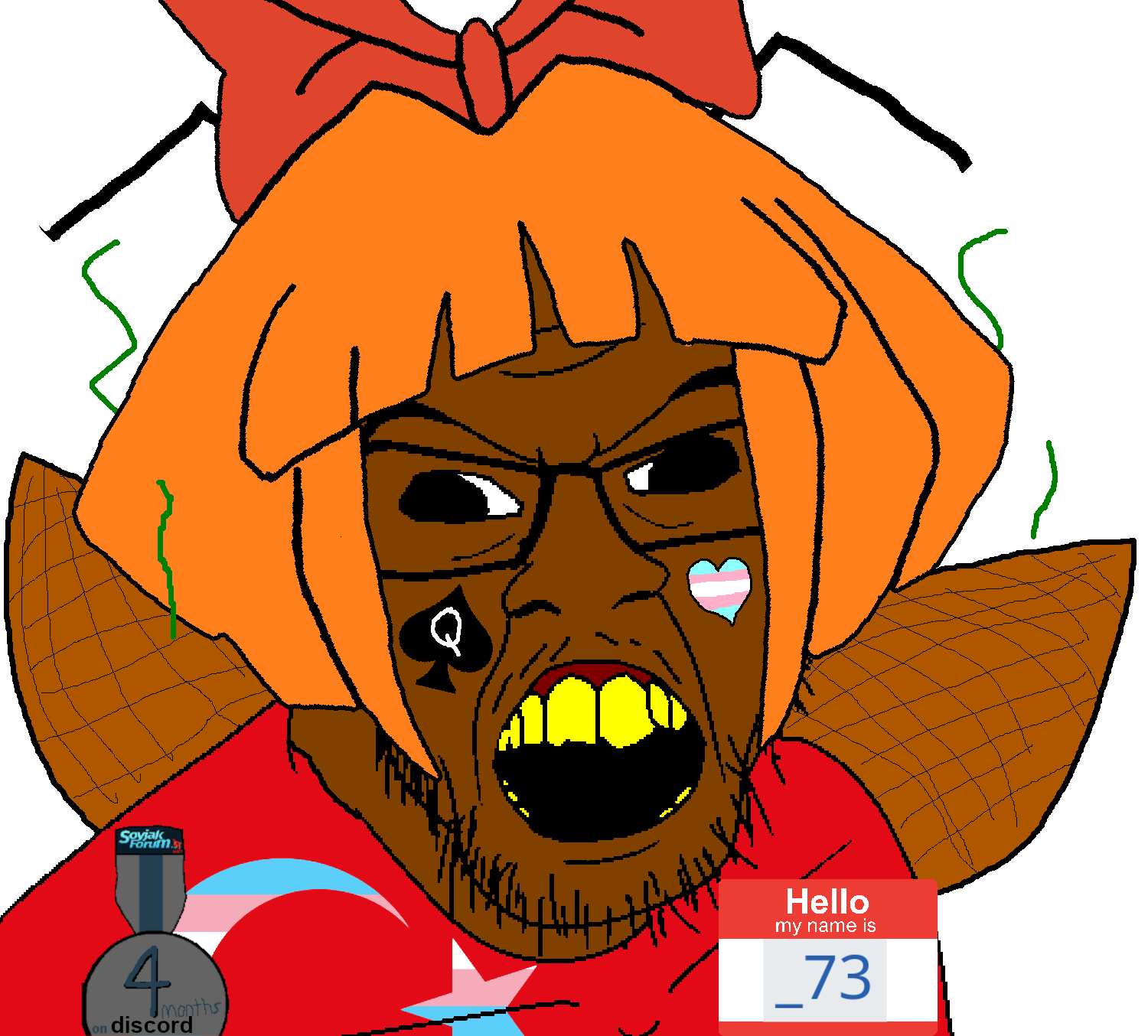 mymy schoppenboer, feraljak, slopjak, angry, animal, antenna, bowtie, brown skin, bug, cockroach