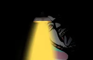 bernd, hanging troonjak, troonjak, ack, ack!, black background, ceiling lamp, darkness, hair, hanging