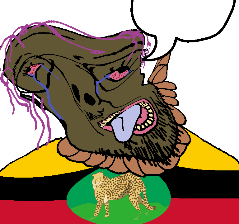 bernd, hanging troonjak, troonjak, coonfags, ack, animal, bloodshot eyes, brown skin, brown troonjak, cheetah