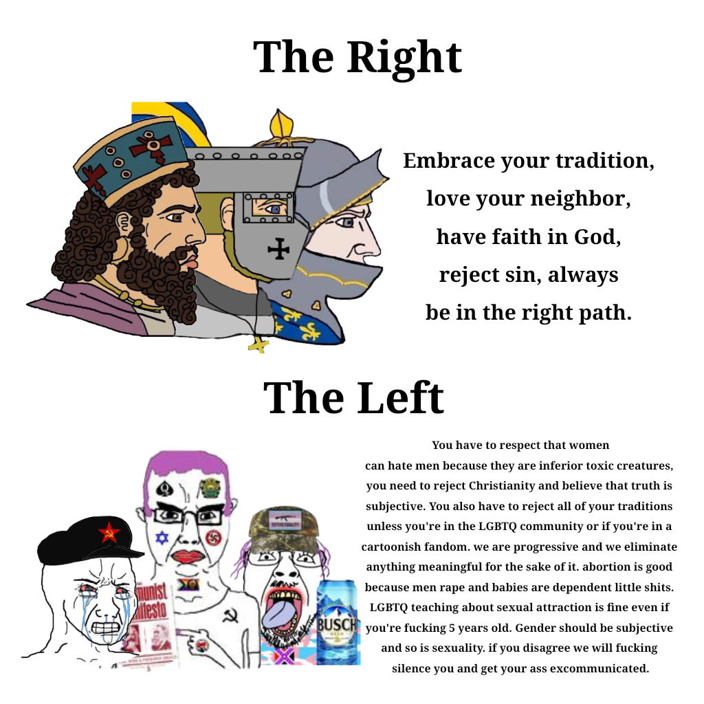 wojak, yes chad, bernd, chudjak, anti-nazi, armor, beard, blonde hair, busch, christianity