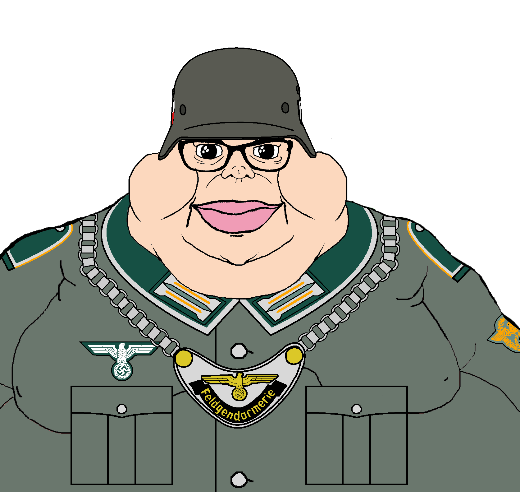 brandon, branigger, fascism, fat, feldgendarmerie, feldgrau, germany, gorget, gynaecomastia, historical