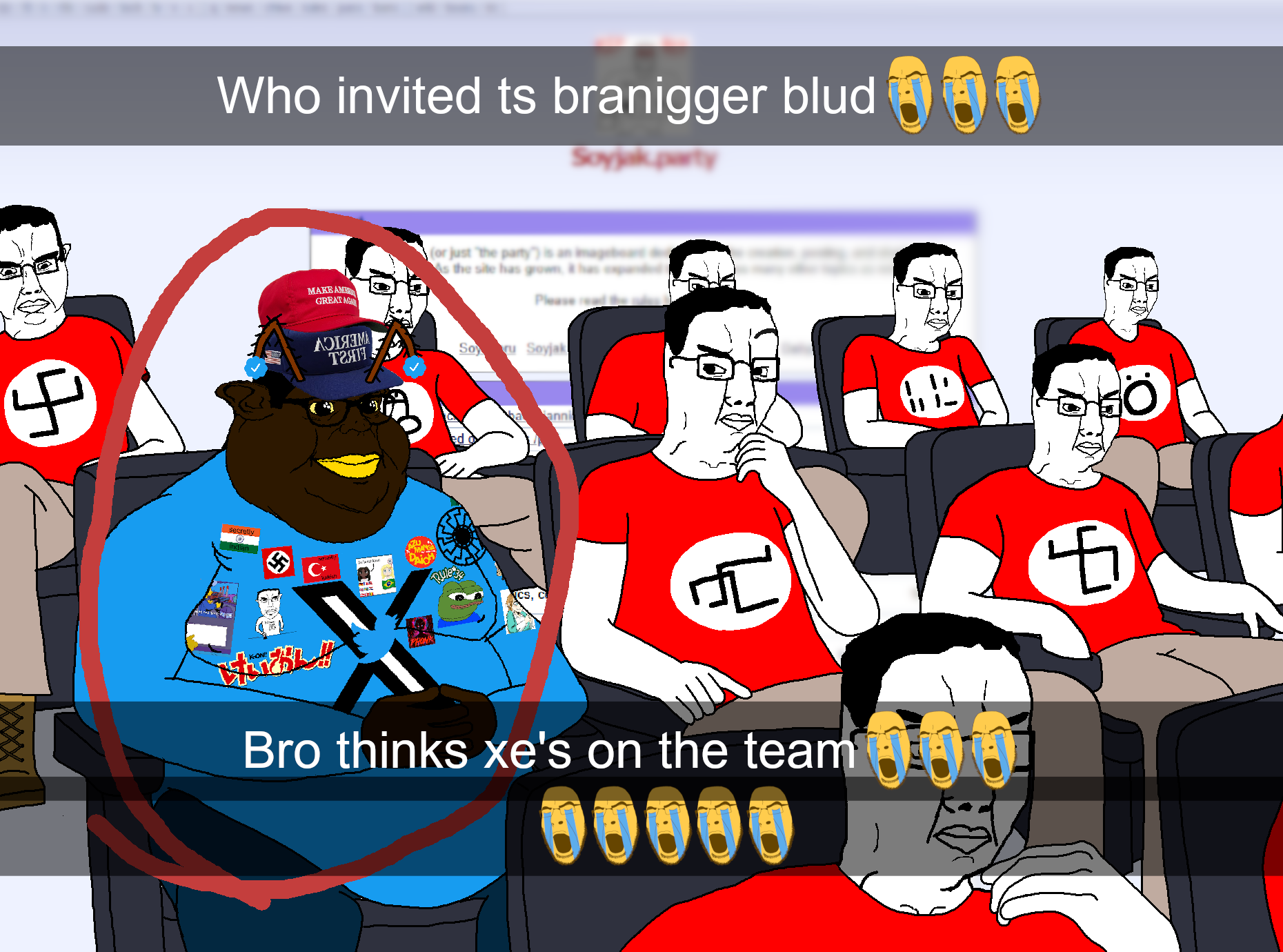apu, groyper, pepe, brandon, chudjak, cobson, branigger, branigger 3/4, pol face, america first