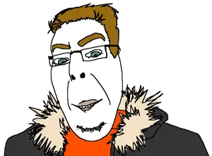 cobson, blonde hair, blue eyes, glasses, hair, jacket, parka, smile, thub