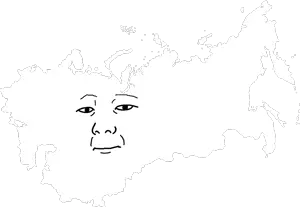 kuzjak, mapjaks, closed mouth, eyebrows, looking at you, map, nose, outline, soviet union, transparent background