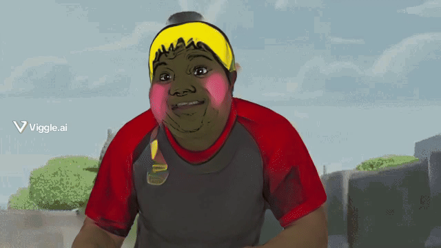 alicia, hunky twink sex machine, hunky twink sex machine, animated, badge, blonde hair, blush, closed mouth, eyebrows, eyelashes