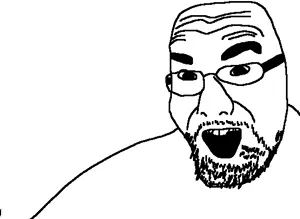 unknown, woodjak, beard, buck teeth, glasses, open mouth, stubble, teeth, wrinkles