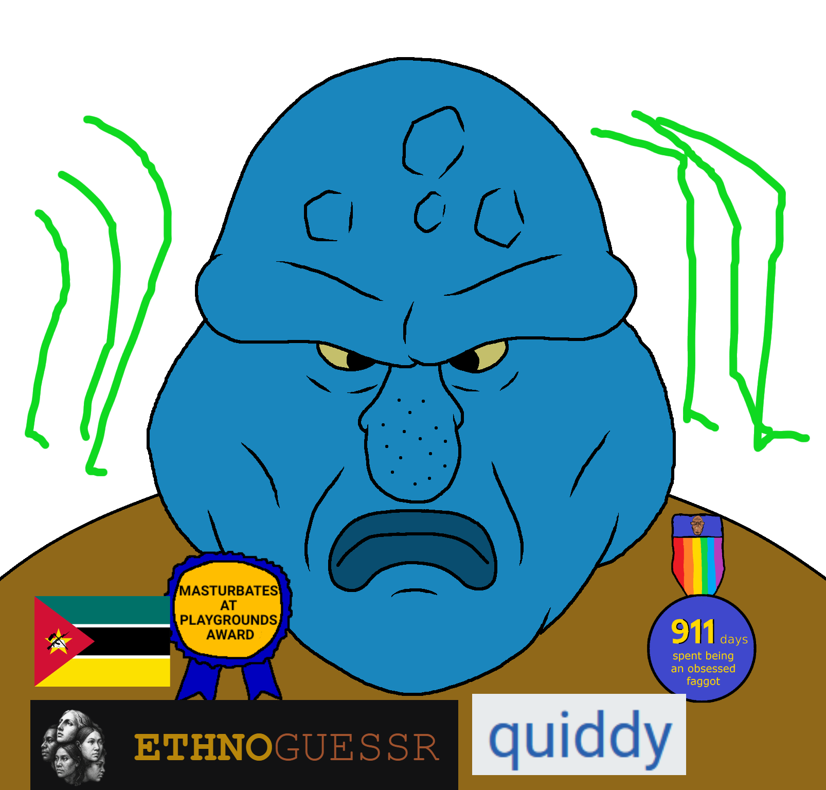 squidward tentacles, disgusting trevorcreature, markiplier soyjak, euromutt, euromutt, 2soyjaks, award, bald, big lips, big nose