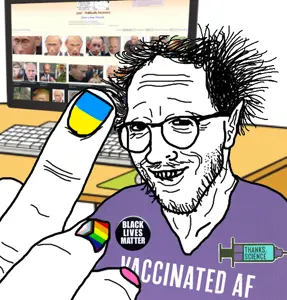 thunderf00t, /pol/, badge, black lives matter, catalog, clothes, computer, ear, flag, glasses