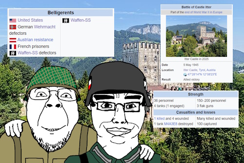 bernd, chudjak, chud troon alliance, trios & duos, castle, clothes, hands, hat, helmet, hug